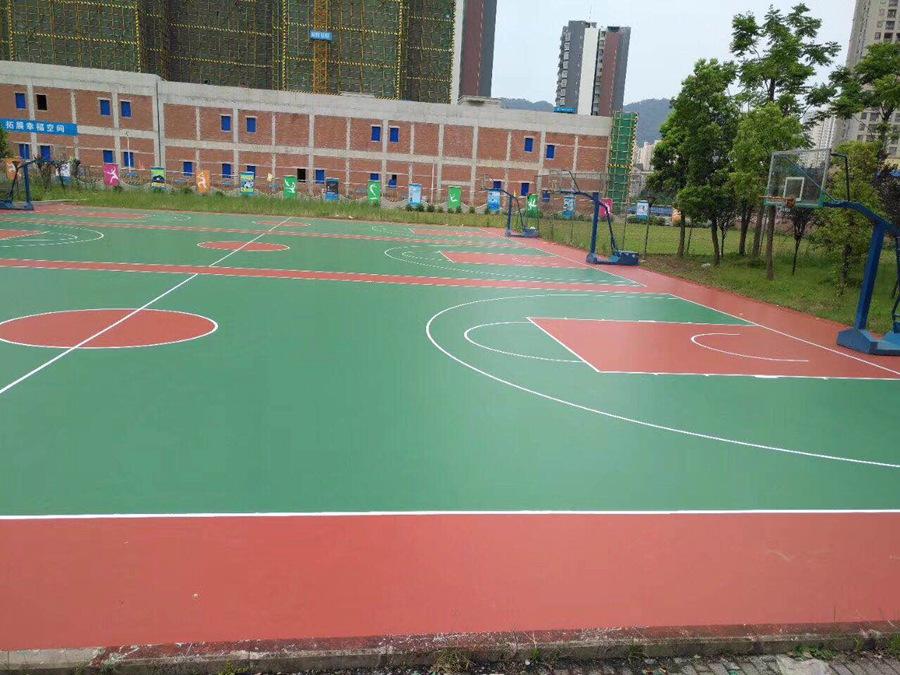 硅pu學(xué)校室外操場 籃球場